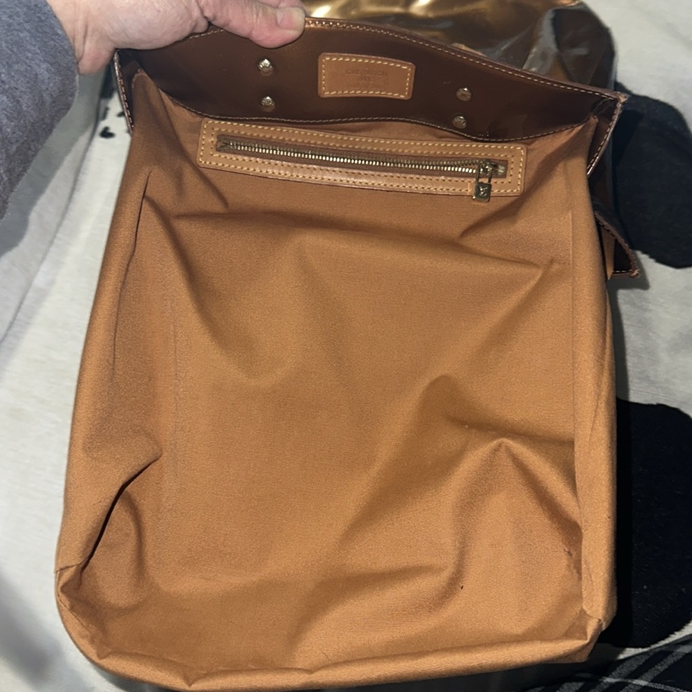Louis Vuitton brown / metallic bronze monogram vernis tote bag 13.25 x 10 x 4.25 - Picture 11 of 17